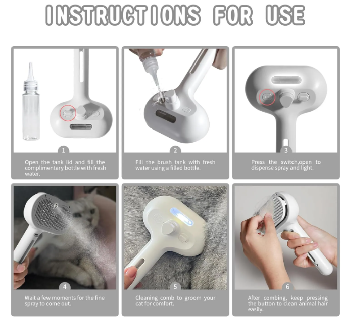 Dog Hair Spray Brush