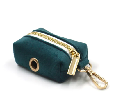 Velvet Gold Buckle Pet Collar & Leash Set